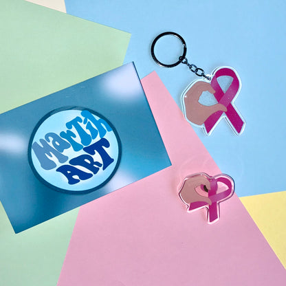 Breast Cancer Key Ring/Pin BUNDLE